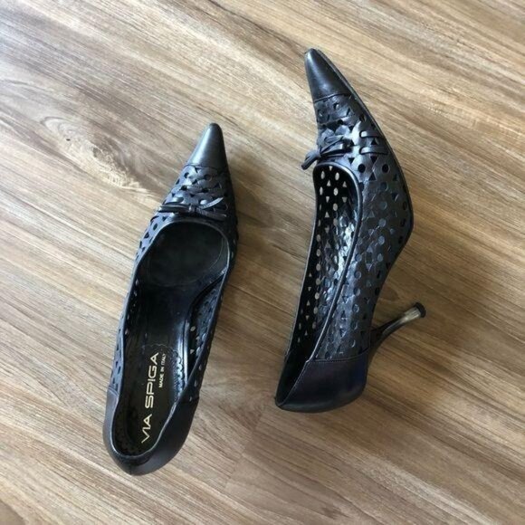 Via Spiga Perforated Leather Pumps Ombre Gradient - Picture 1 of 9